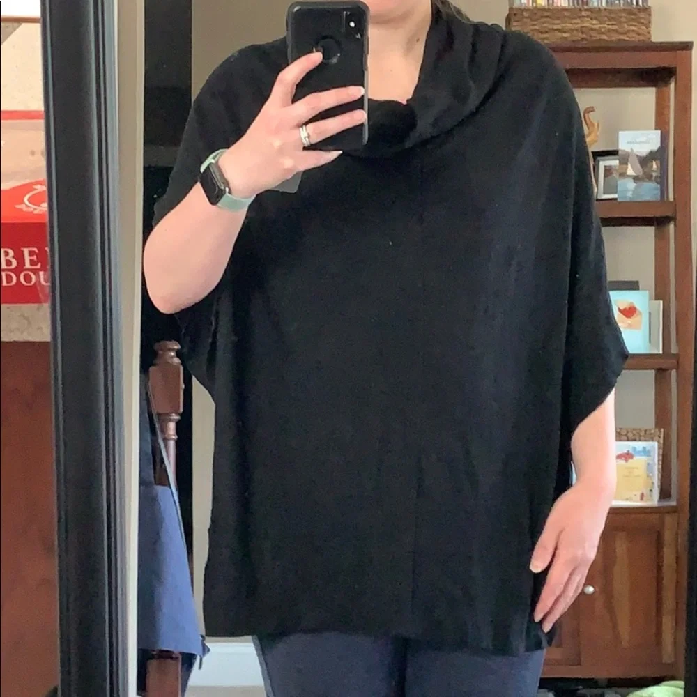 NWT Nanushka black poncho sz lg - Picture 6 of 6